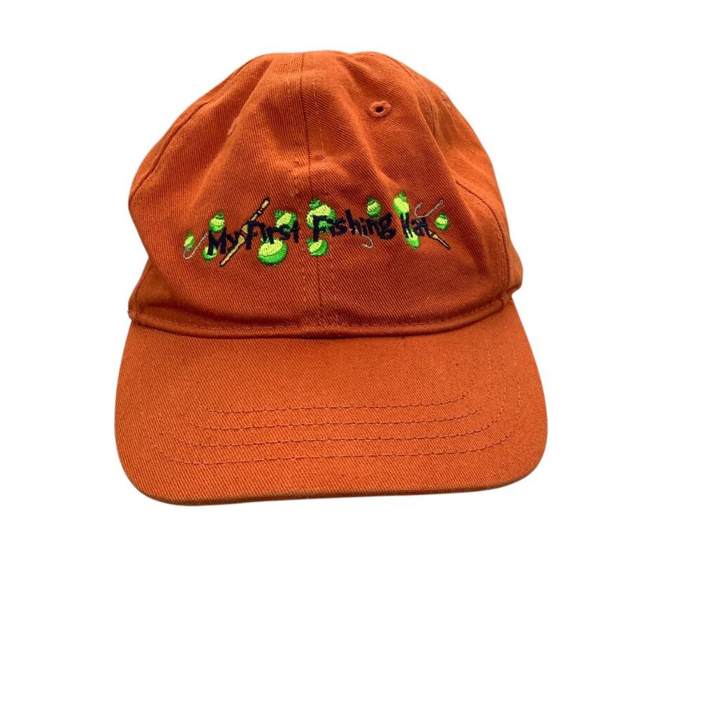 Bass Pro Shops Orange My First Fishing Hat‎ Toddler Size 2-4 Baseball Cap Cotton